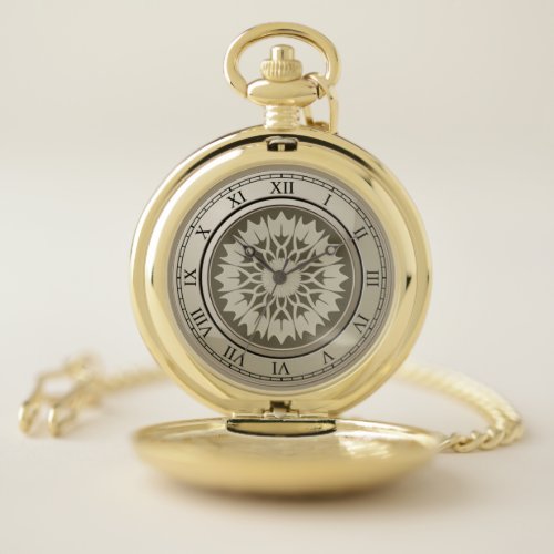Elegant Roman Numeral Vintage Gold Pocket Watch