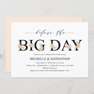 Elegant Romance Wedding Rehearsal Dinner Invites