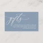 Elegant Romantic, A note on gifts, Money Cash Enclosure Card<br><div class="desc">This is the Modern calligraphy Elegant Romantic,  dusty blue theme,  A note on Wedding Gifts Enclosure Card. You can change the font colours,  and add your wedding details in the matching font / lettering. #TeeshaDerrick</div>