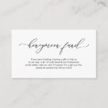 Elegant Romantic, Black, Wedding Honeymoon Fund Enclosure Card<br><div class="desc">This is the Modern Elegant Romantic,  Black calligraphy,  Wedding Enclosure Card. You can change the font colours,  and add your wedding details in the matching font / lettering. #TeeshaDerrick</div>