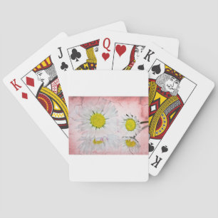 Elegant Romantic Bridal Shower Daisies Wedding Poker Cards