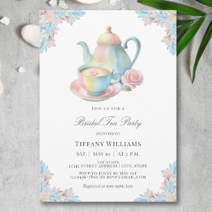Elegant Romantic Bridal Tea Party Bridal Shower Invitation