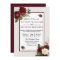 Elegant Romantic Burgundy Floral Wedding Invite