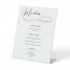 Elegant romantic calligraphy wedding menu