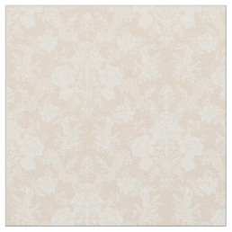 Elegant Romantic Chic Floral Damask-Cream Fabric