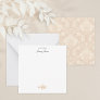 Elegant Romantic Chic Floral Damask-Cream Note Card