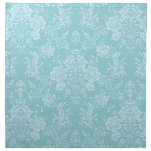 Elegant Romantic Chic Floral Damask_Mint Cloth Napkin