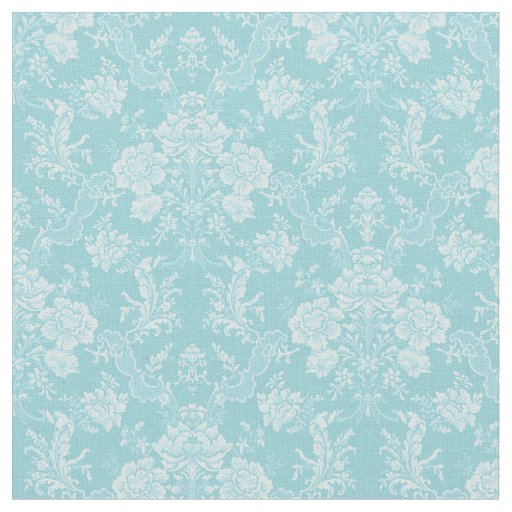Elegant Romantic Chic Floral Damask-Mint Fabric