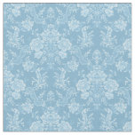 Elegant Romantic Chic Floral Damask-Pastel Blue Fabric