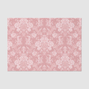 Elegant Romantic Chic Floral Damask-Pastel Pink Tissue Paper