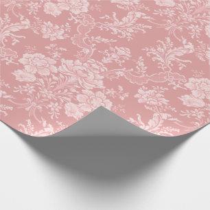 Elegant Romantic Chic Floral Damask-Pastel Pink Wrapping Paper