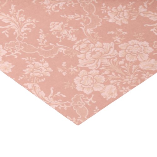 Elegant Romantic Chic Floral Damask_Peach Tissue Paper