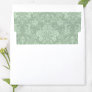 Elegant Romantic Chic Floral Damask-Sage Green Envelope Liner