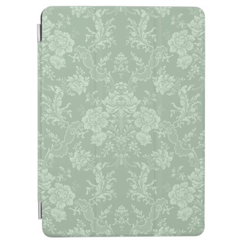 Elegant Romantic Chic Floral Damask_Sage Green iPad Air Cover