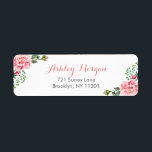 Elegant Romantic Chic Floral Decor Label<br><div class="desc">================= ABOUT THIS DESIGN ================= Modern Pink Floral Wrapping Invitation Suite. (1) All text style, colors, sizes can be modified to fit your needs. (2) If you need any customization or matching items, please feel free to contact me. (In case you didn't get my response, please check the email SPAM...</div>