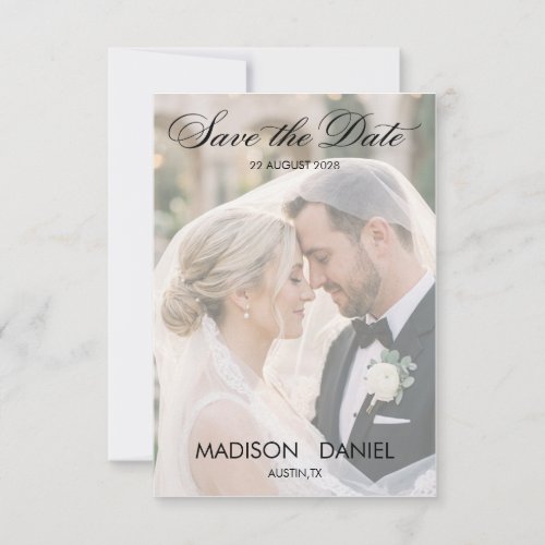 Elegant Romantic Classic PHOTO SAVE THE DATE