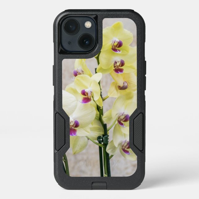 Elegant Romantic Cream & Lilac Orchids Otterbox iPhone Case (Back)