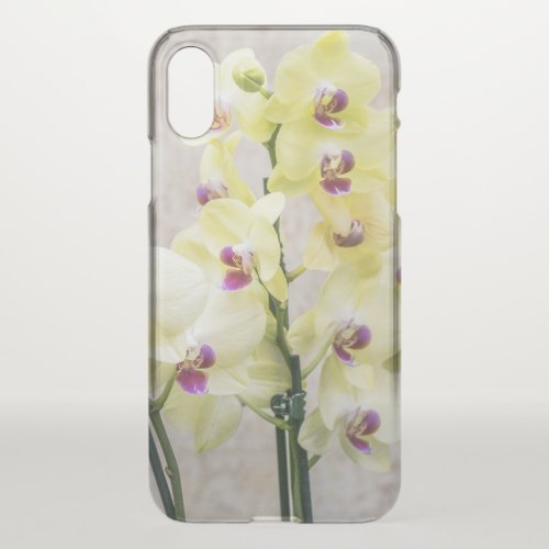 Elegant Romantic Cream  Lilac Orchids iPhone X Case