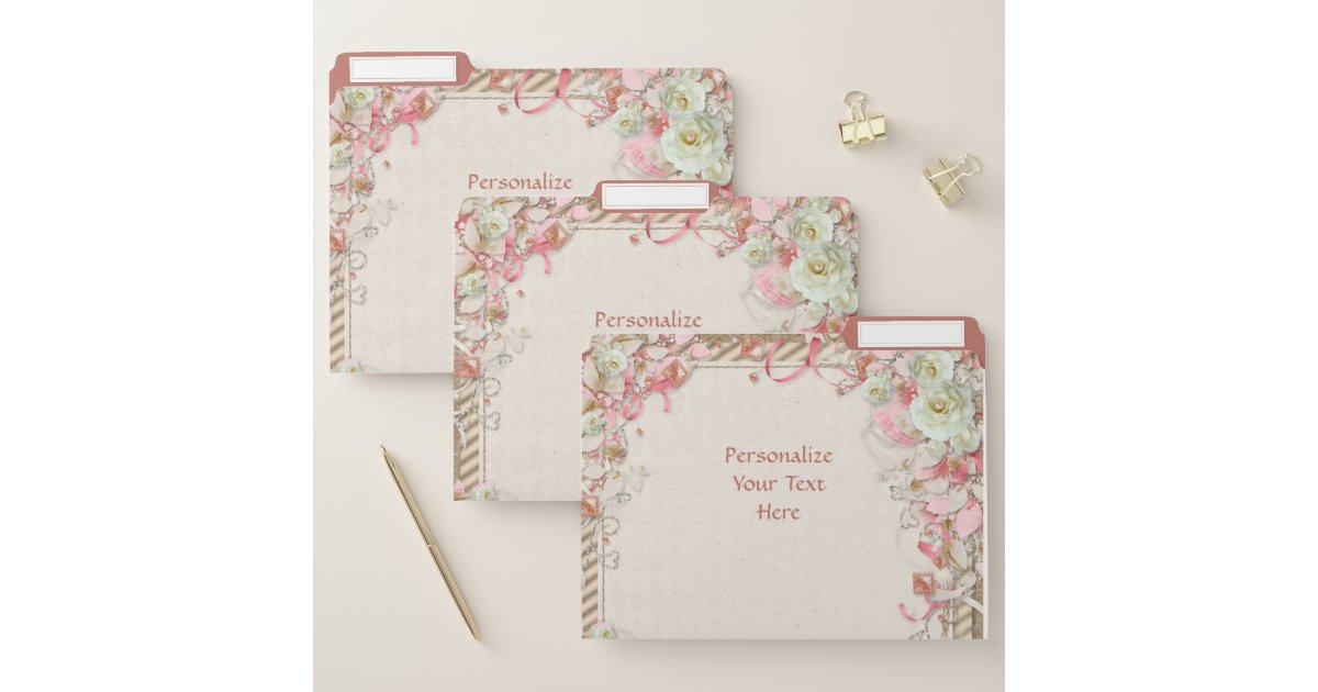 Elegant & Romantic Floral Garden Flower Canopy File Folder | Zazzle