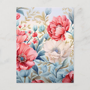 Elegant Romantic Flower Botanical Garden Holiday Postcard