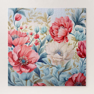 Elegant Romantic Flower Botanical Garden Jigsaw Puzzle