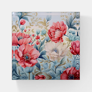 Elegant Romantic Flower Botanical Garden Paperweight
