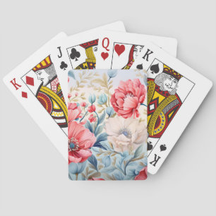 Elegant Romantic Flower Botanical Garden Poker Cards