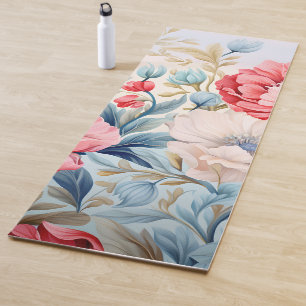 Elegant Romantic Flower Botanical Garden Yoga Mat