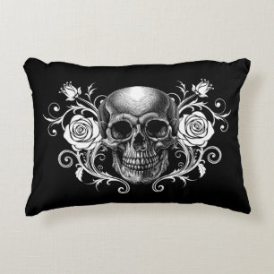 Elegant, Romantic Goth Accent Pillow