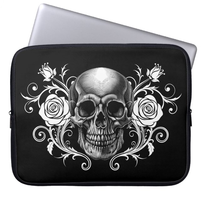Elegant, Romantic Goth  Laptop Sleeve (Front)
