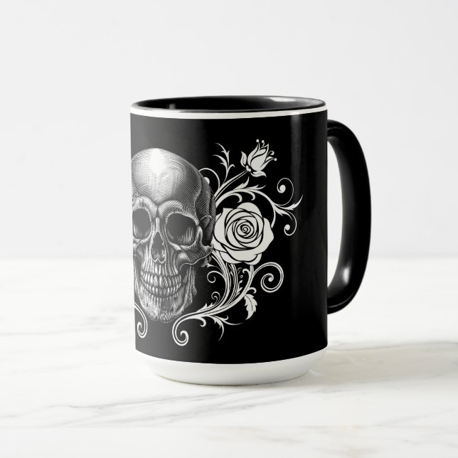 Elegant, Romantic Goth Mug (Front Right)
