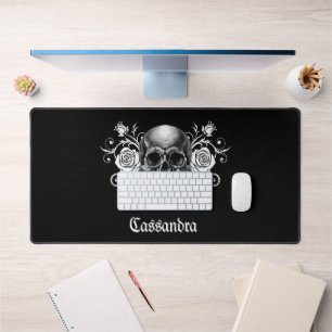 Elegant, Romantic Goth Personalized Desk Mat