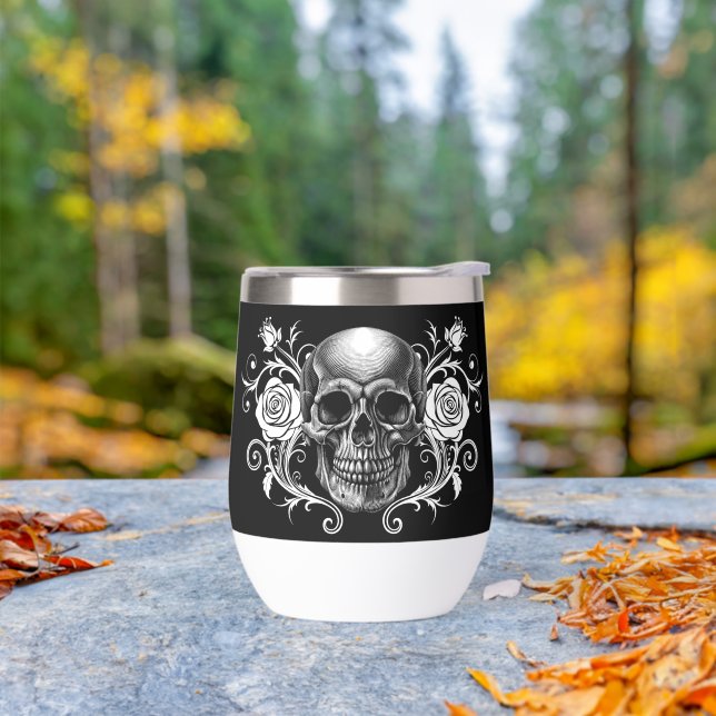 Elegant, Romantic Goth  Thermal Wine Tumbler (Outdoor)