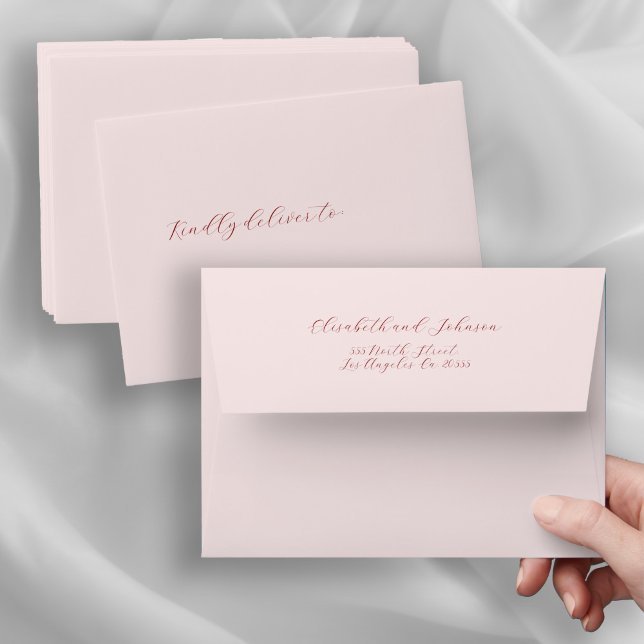 Elegant romantic handwritten calligraphy wedding envelope (Creator Uploaded)