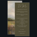 Elegant Romantic Landscape Painting Green Wedding Menu<br><div class="desc">Elegant Romantic Landscape Painting Green Wedding Menu Template</div>