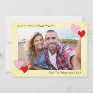 Elegant Romantic Love Valentines Day Couple Photo Card