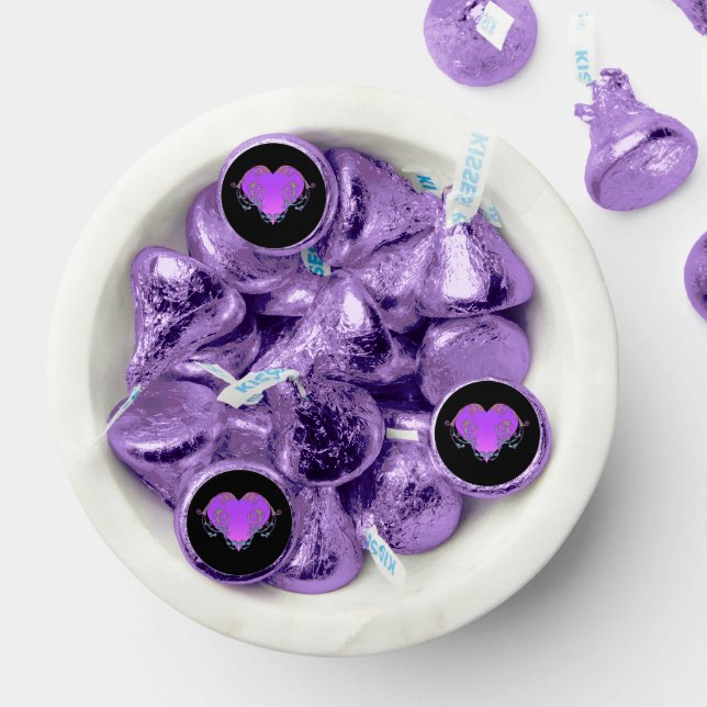 Elegant, Romantic Purple Heart with Flourish  Hershey®'s Kisses® (Assorted)