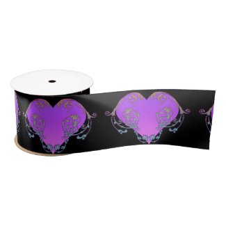 Elegant, Romantic Purple Heart with Flourish 