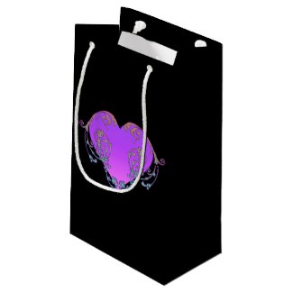 Elegant, Romantic Purple Heart with Flourish 