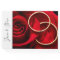 Elegant romantic red rose wedding rings