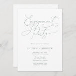 Elegant Romantic Sage Green Engagement Party Invitation