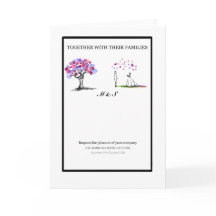 Elegant Romantic Tree & Couple Initial Wedding Inv
