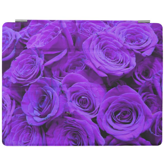 Elegant romantic violet purple roses, pretty roses iPad smart cover (Horizontal)