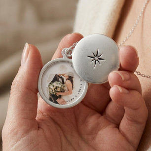 Elegant Romantic Wedding Anniversary Custom Photo Locket Necklace
