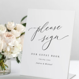 Elegant Romantic Wedding Guest Book Table Sign