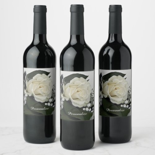 Elegant & Romantic White Rose Personalize