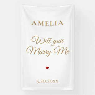Elegant Romantic Will You Marry Me Proposal Banner