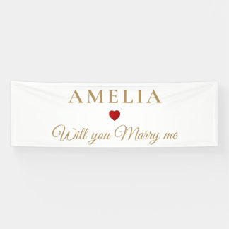 Elegant Romantic Will You Marry Me Proposal Banner