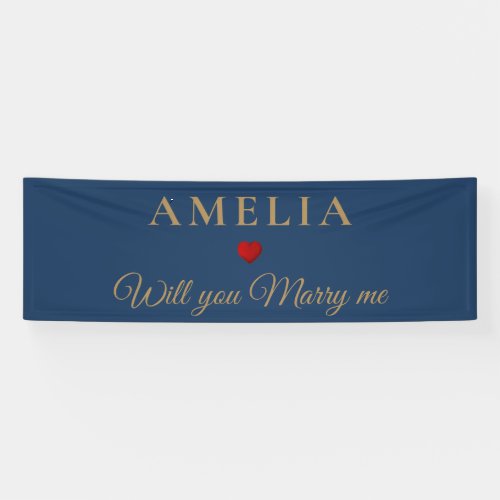 Elegant Romantic Will You Marry Me Proposal Banner