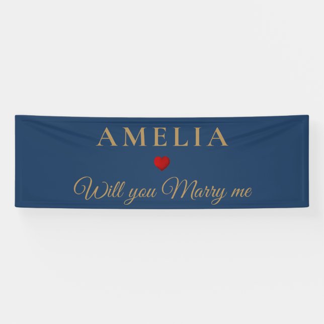 Elegant Romantic Will You Marry Me Proposal Banner (Horizontal)